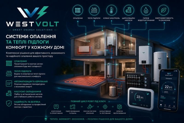 Електрик, Відеонагляд, Сонячні станції, Кондиціонери від WEST VOLT 6
